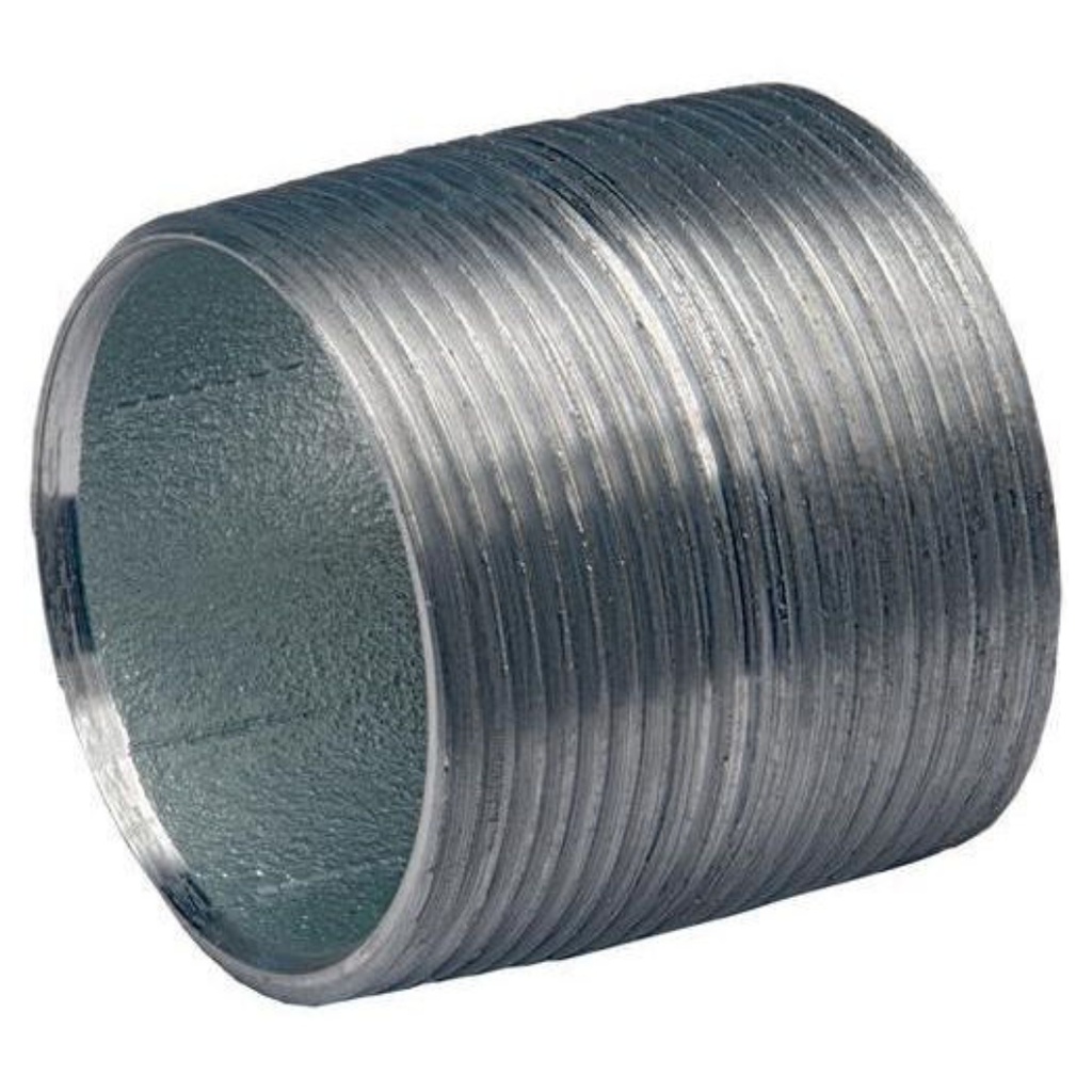 STZ Industries 1-1/2 in. MIP Each X 1-1/2 in. D MIP Galvanized Steel Close Nipple