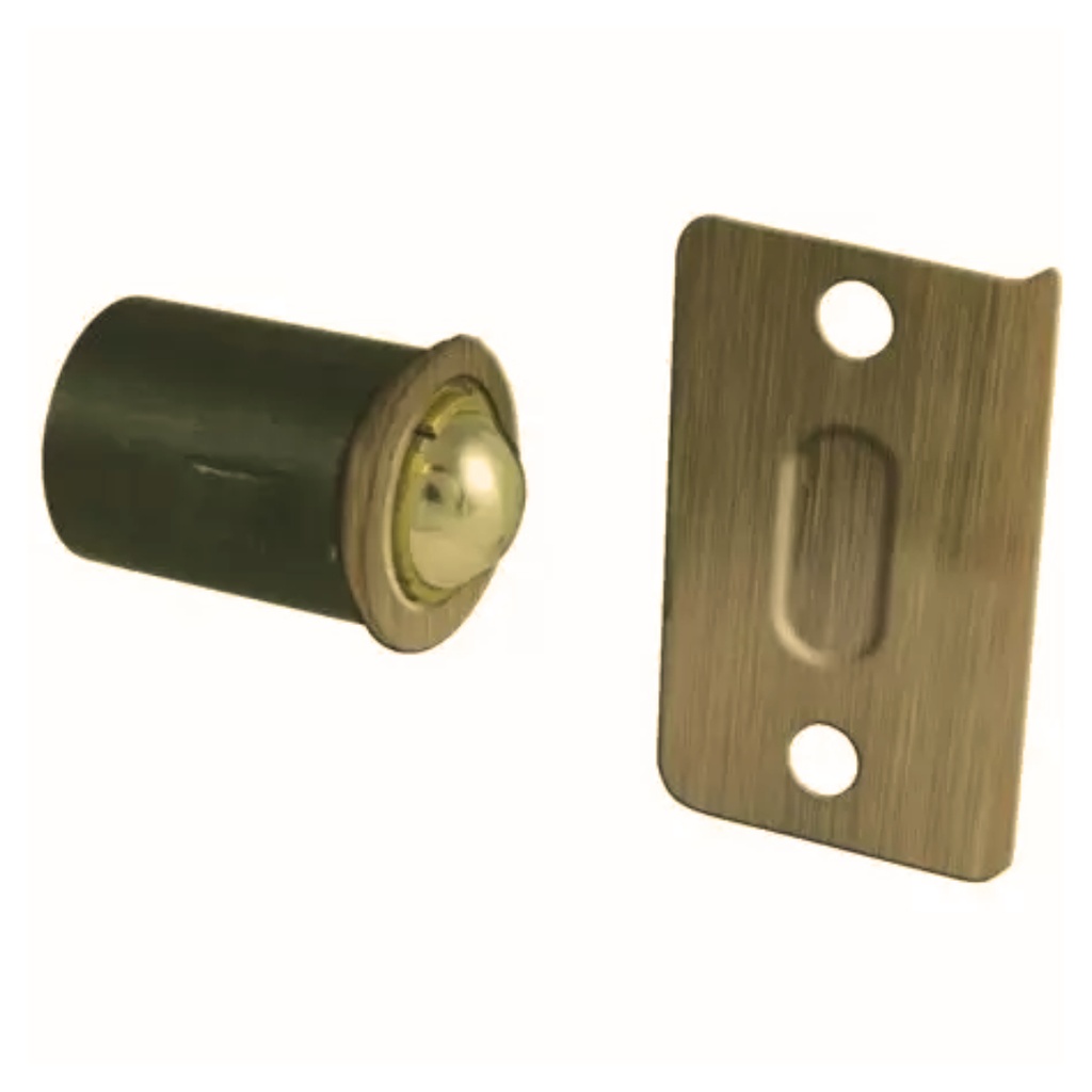 [382002892] Ultra Hardware Antique Brass Closet Door Ball Catch 61763