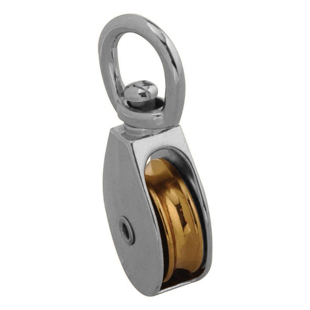 PULLEY SNGL SWVL 2"NICKL