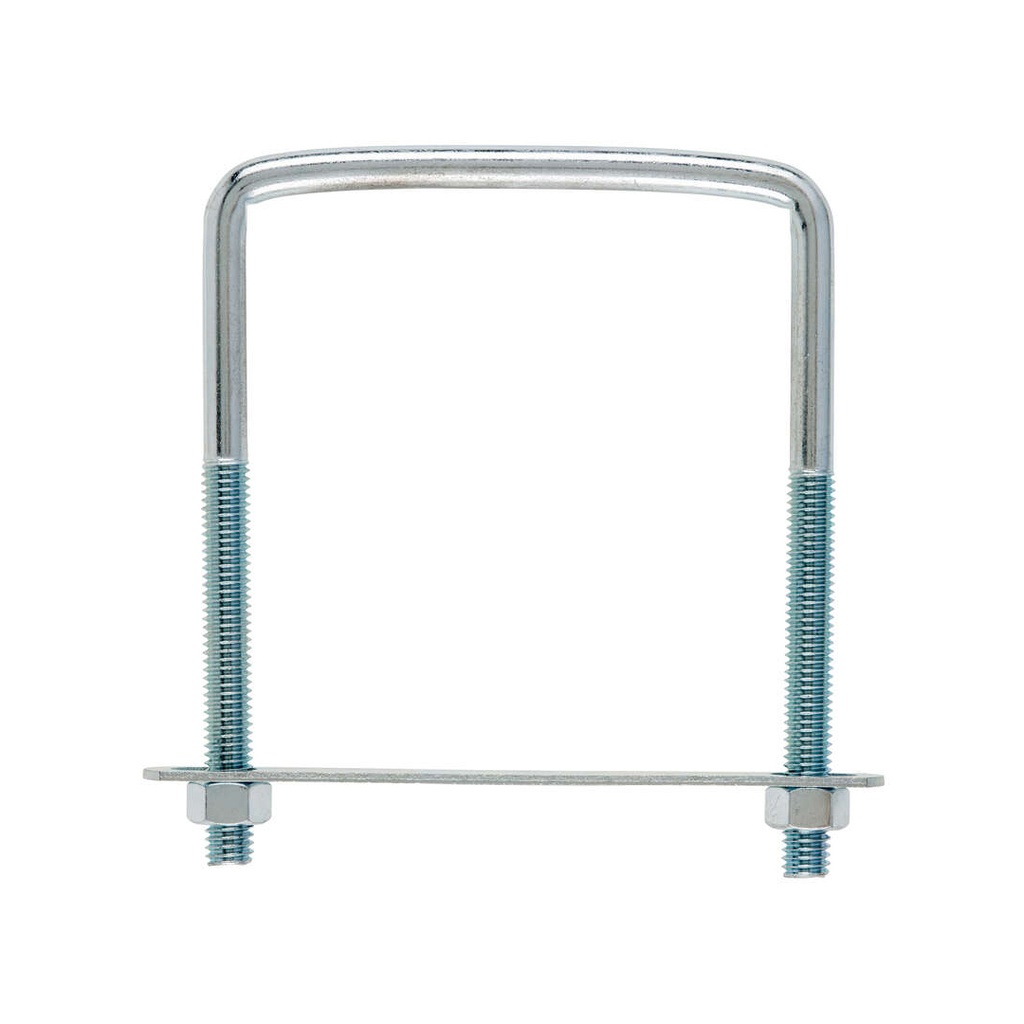 Hampton 3/8 in. X 4 in. W X 5 in. L Coarse Zinc-Plated Steel Square Bend U Bolt