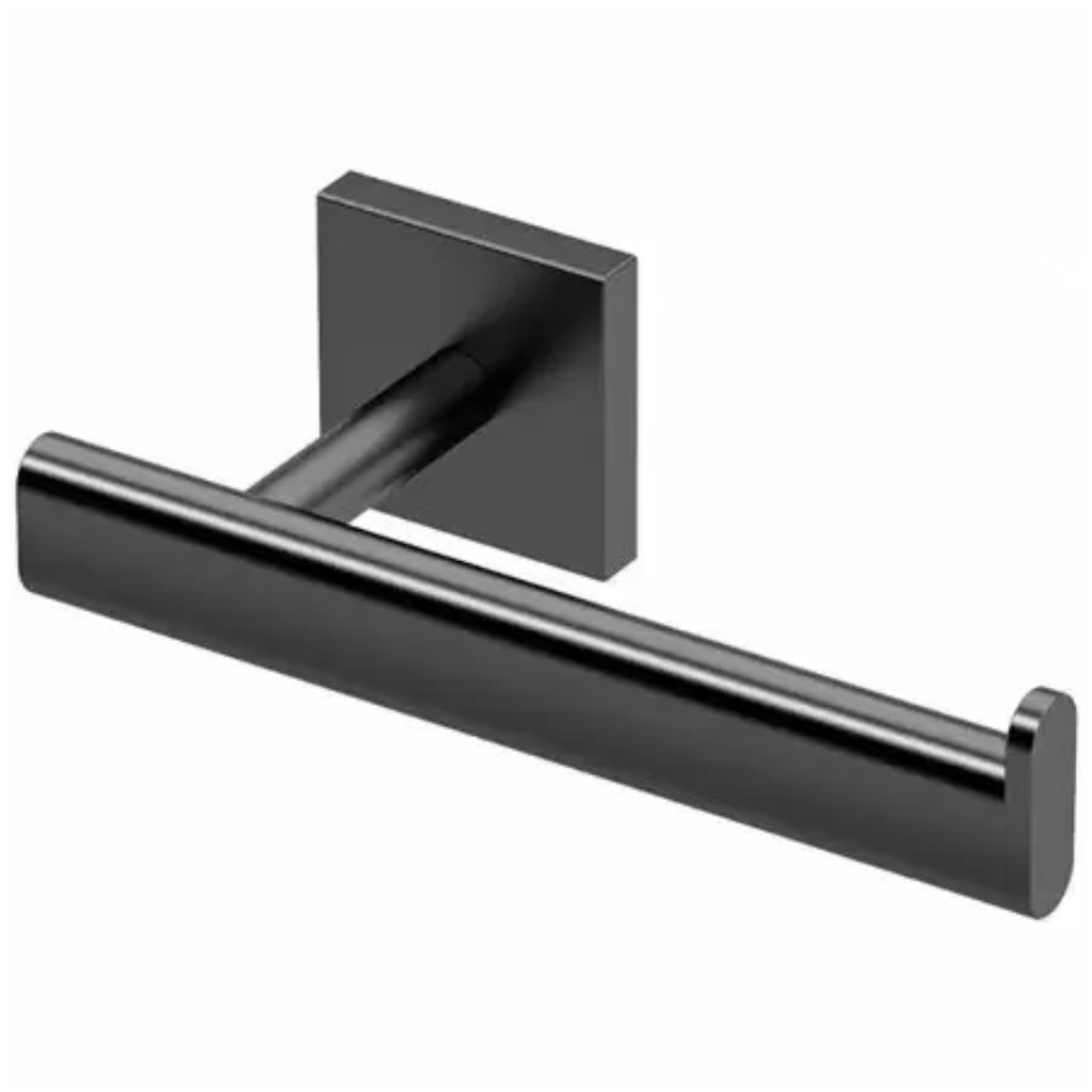 Gatco 4053 Elevate Wall Mounted Euro Toilet Paper Holder Matte Black Bathroom Hardware and Accessories Bathroom Hardware Toilet Paper Holders