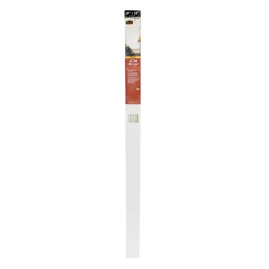 MINI BLIND VINYL  60X64" WHT.