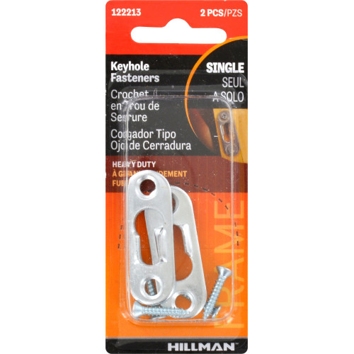 Hillman AnchorWire Steel-Plated Keyhole Picture Hanger 20 Lb. 2 Pack