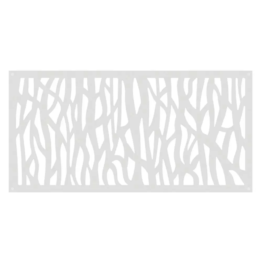 2 Ft. X 4 Ft. Sprig White Polypropylene Decorative Screen Panel