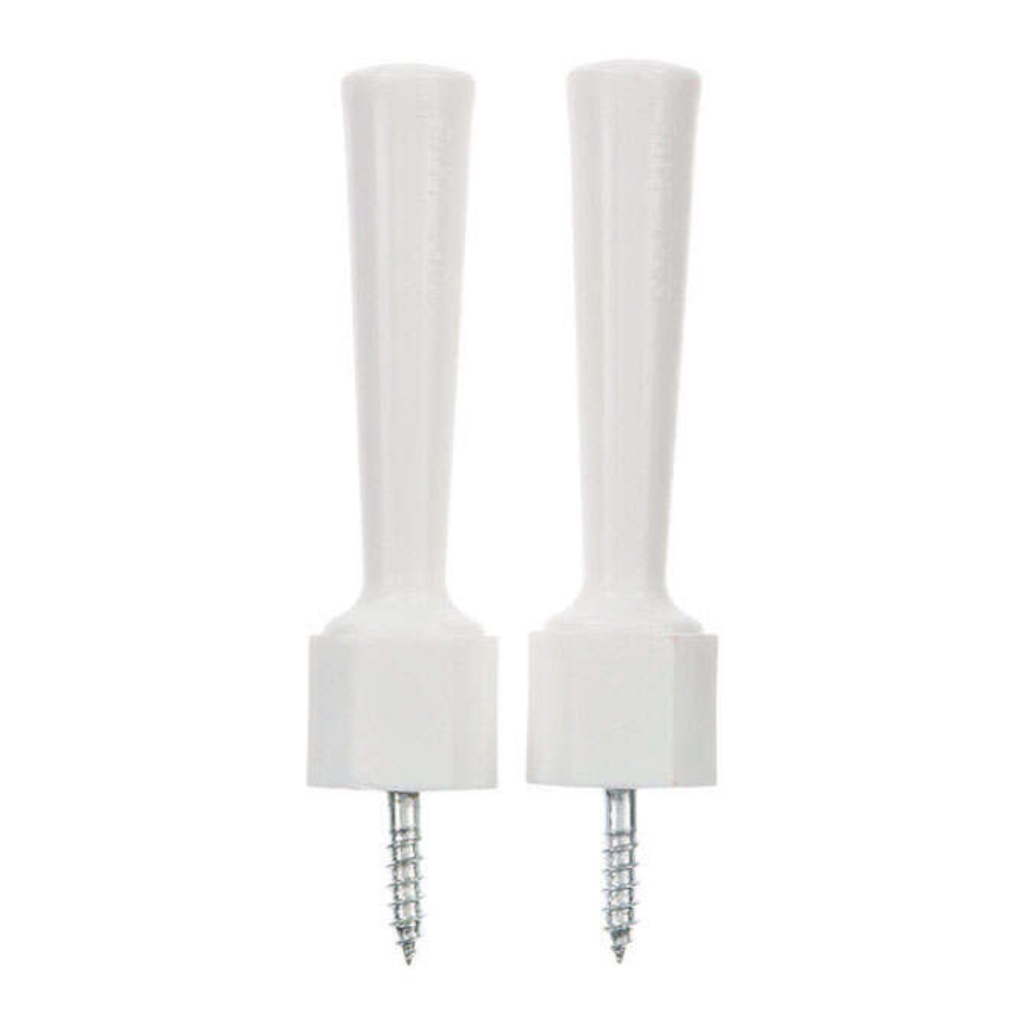 [5294897] [Case of 5 Packs] 2.75 in. H X 3-1/4 in. W Plastic White Flexible Door Stop Mounts to Door and Wall (2 per Pack)