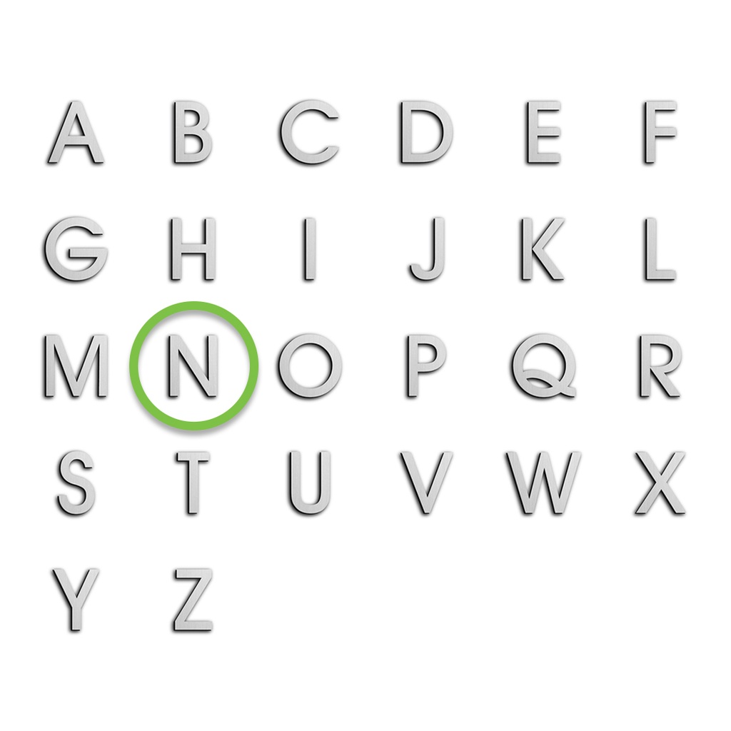 JNF LETRA   N   INOX