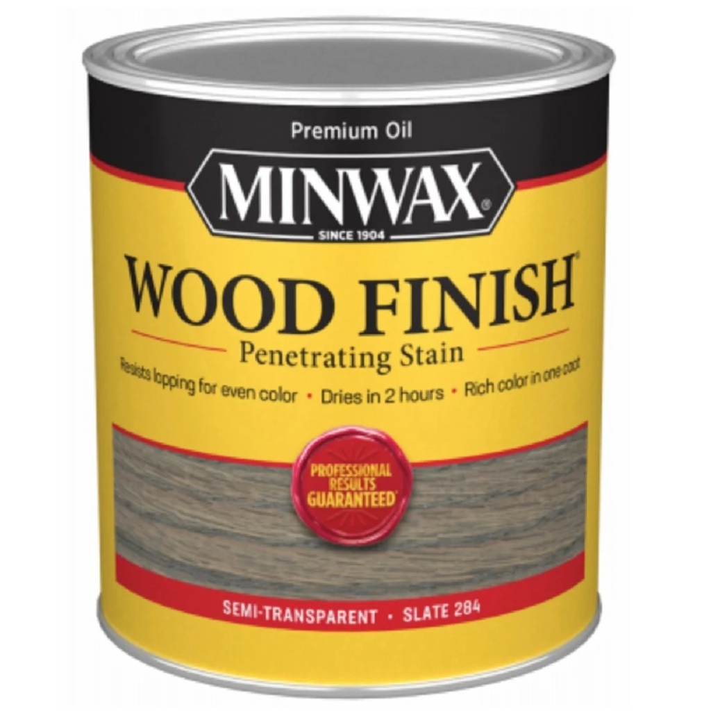 [1015196] Minwax Wood Finish Semi-Transparent Slate Oil-Based Penetrating Wood Stain 1 Qt