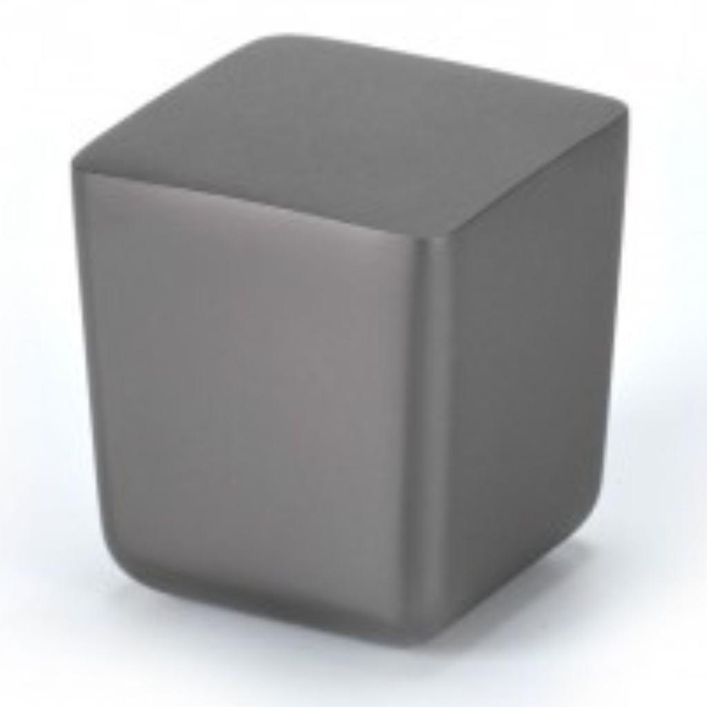 Berenson BN-RCH-MINI-LG-SQ-KNOB Mini Large 1" Modern Square Button Cabinet Knob / Drawer Knob by R. Christensen Charcoal Gray Cabinet Hardware Knobs
