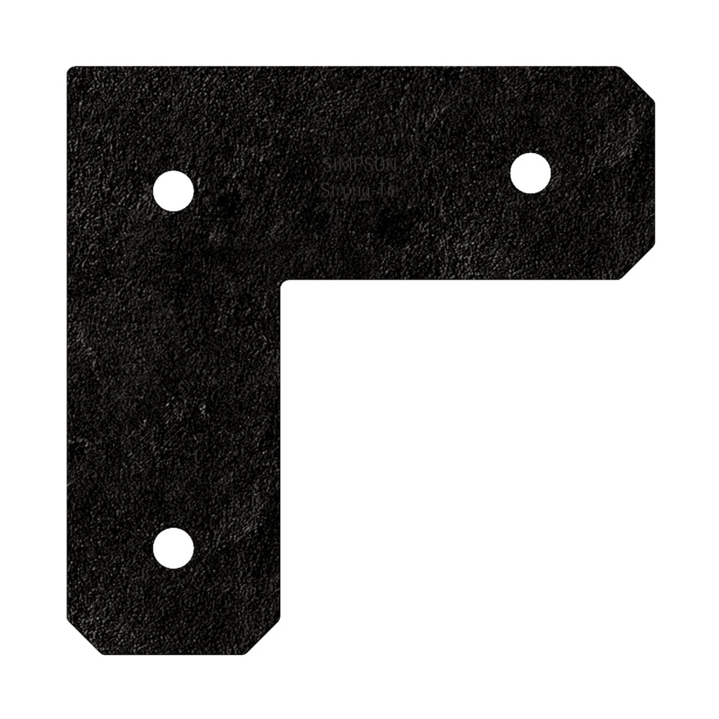 Simpson Strong-Tie Outdoor Accents 8.25 in. H X 8.25 in. W X 3 in. D Black Steel Inside L Strap Brac