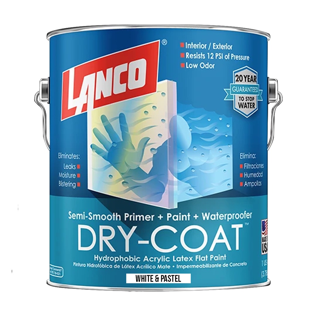 LANCO DRY COAT WHT SEMI SMO GL