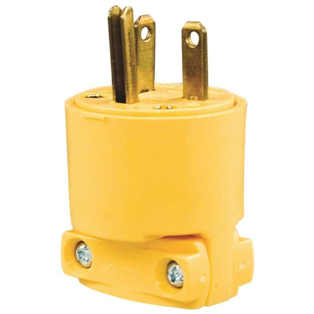 PLUG MACHO 15A-220V AMAR. PL.