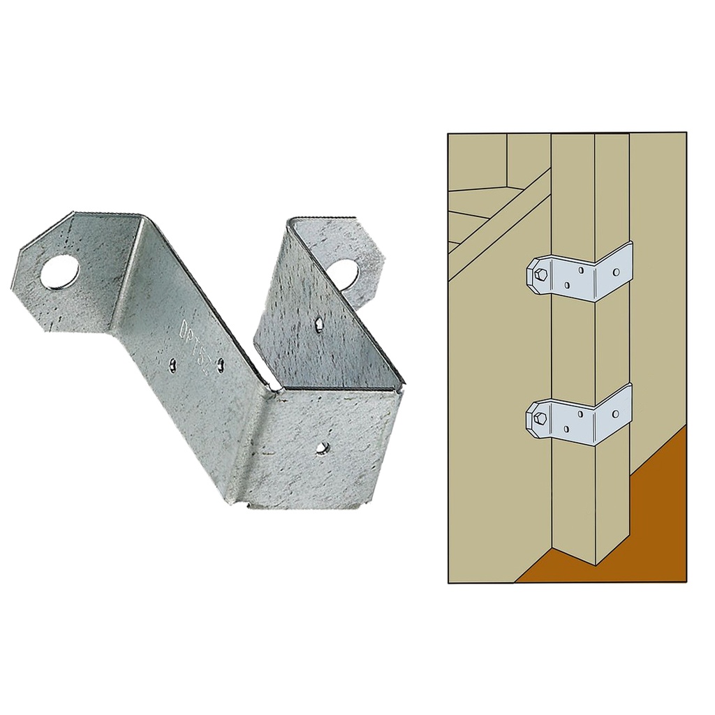 [ANCLAJE074] Simpson Strong-Tie ZMax 4.32 in. H X 1.5 in. W 14 Ga. Steel Deck Post Tie