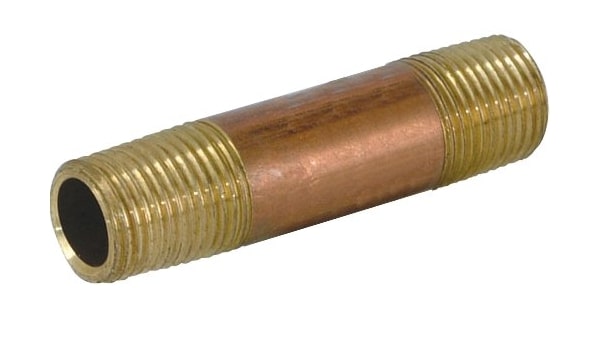 JMF Company 1/4 in. MPT X 1/4 in. D MPT Brass Nipple 5 in. L