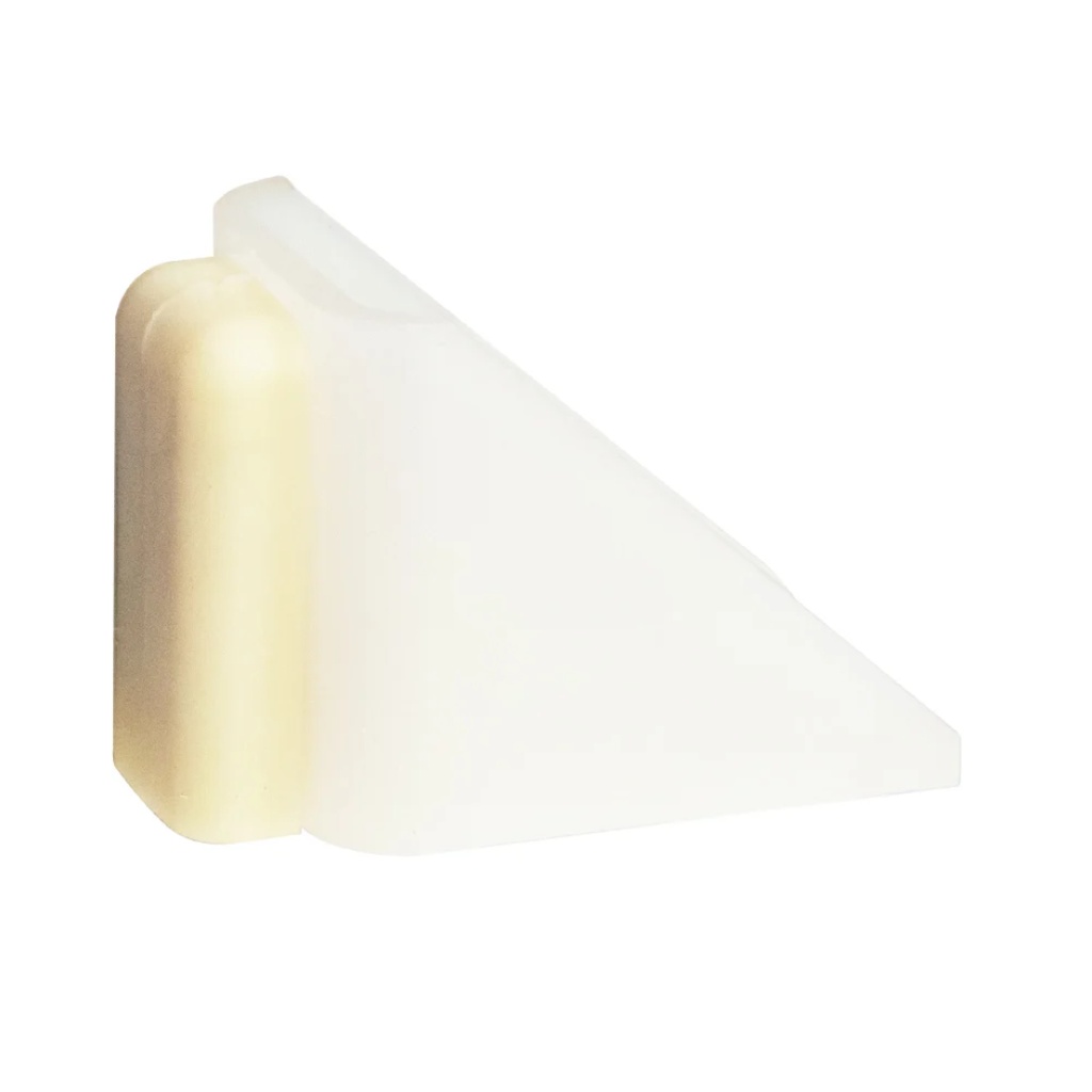 Johnson Hardware JH2155 Door Stop for 3/4" Sliding Doors White Hardware Accessories and Parts Sliding Door Hardware Components Door and Track Stoppers