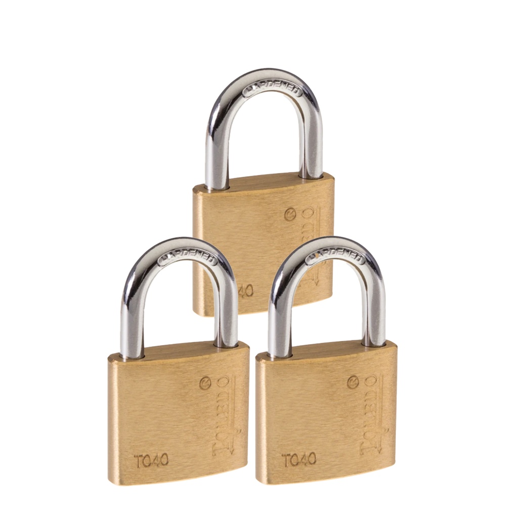 Brass Keyed Padlock (3-Pack)