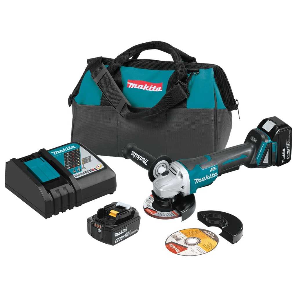 18V 5.0Ah LXT Lithium-Ion Brushless Cordless 4-1/2 in. /5 in. Paddle Switch Cut-Off/Angle Grinder Kit