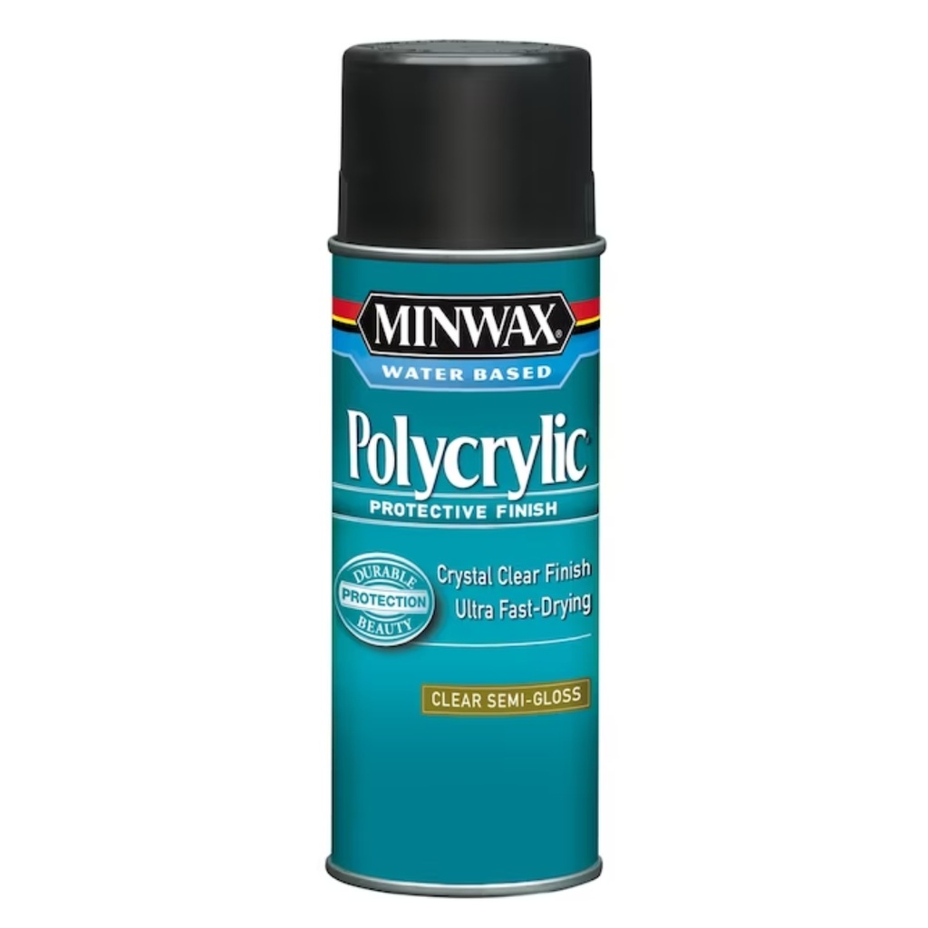 [420013286] Minwax Polycrylic Semi-Gloss Crystal Clear Water-Based Polyurethane 11.5 Oz