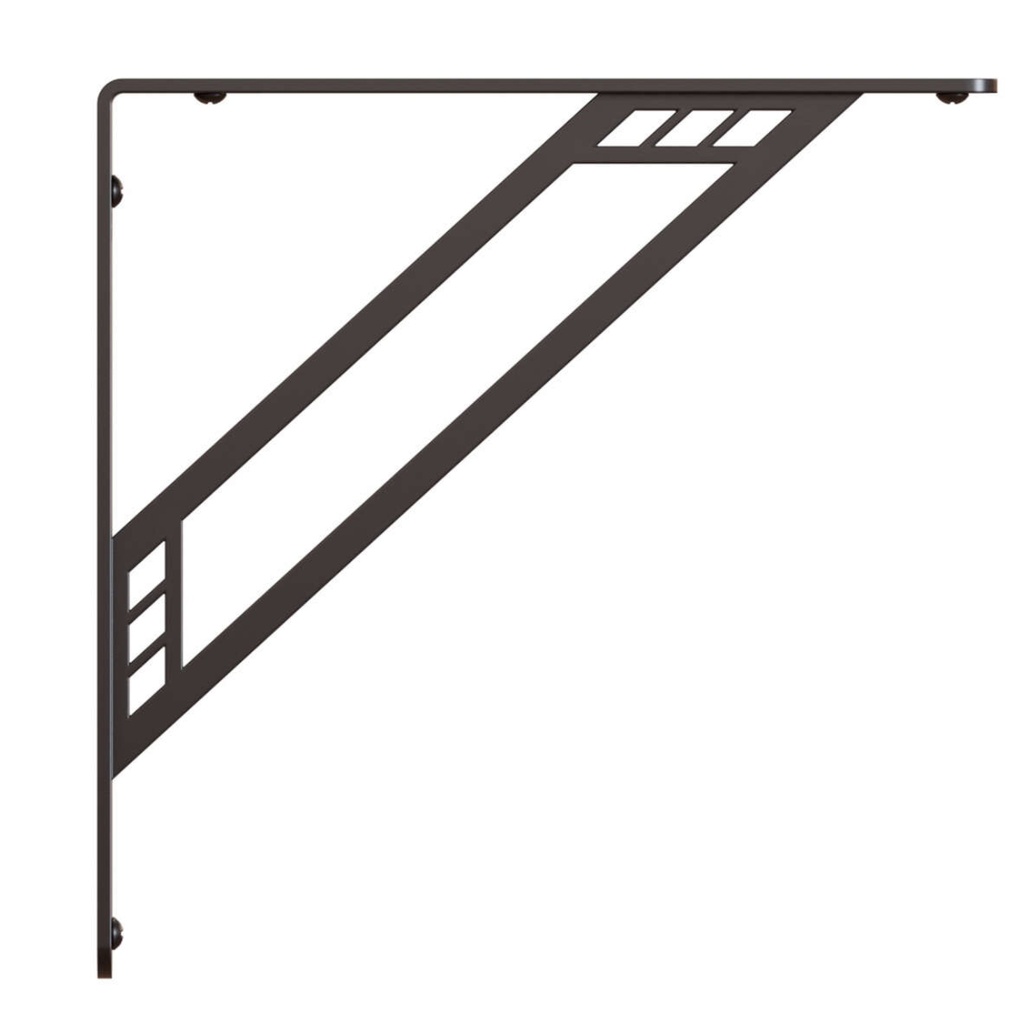 Knape & Vogt Black Steel Decorative Bracket 8 in. L 500 Lb