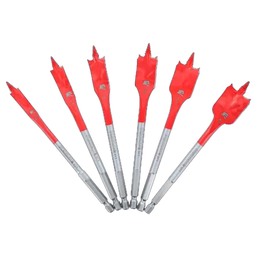 Diablo 6 in. L High Speed Steel Clean Wood Spade Bit Set Hex Shank 6 Pc