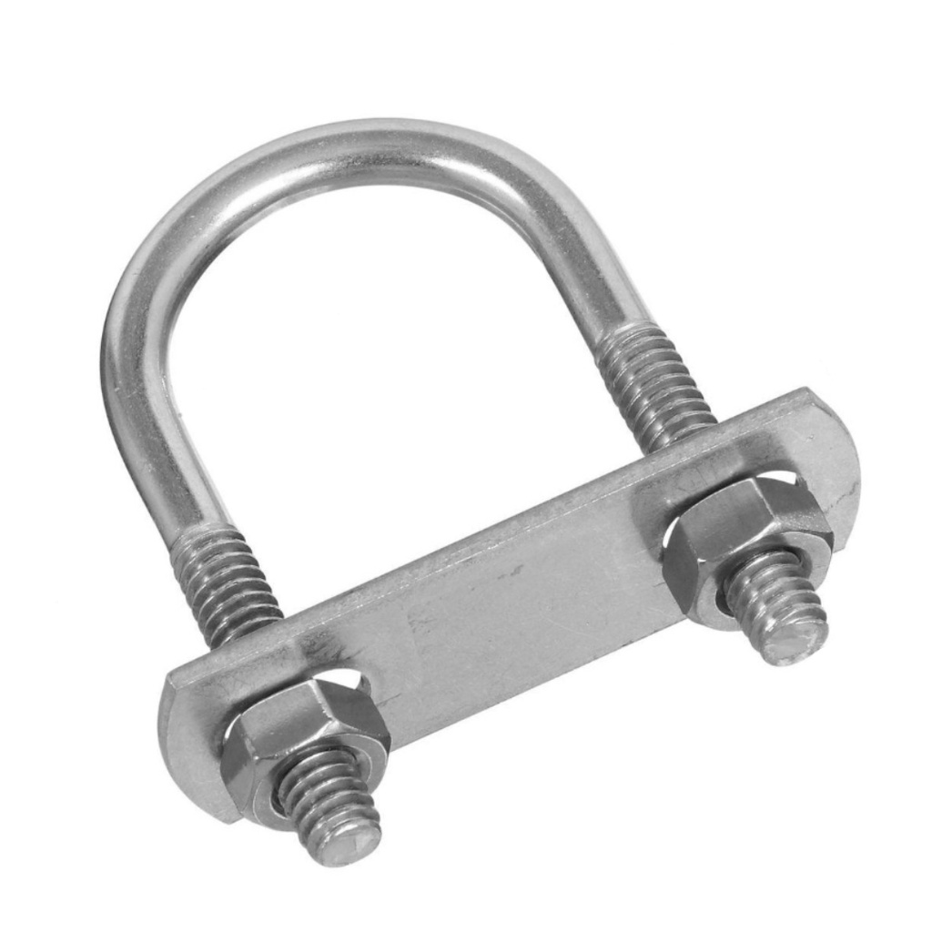 Hampton 1/4 in. X 2 in. W X 3-1/2 in. L Coarse Zinc-Plated Steel U-Bolt