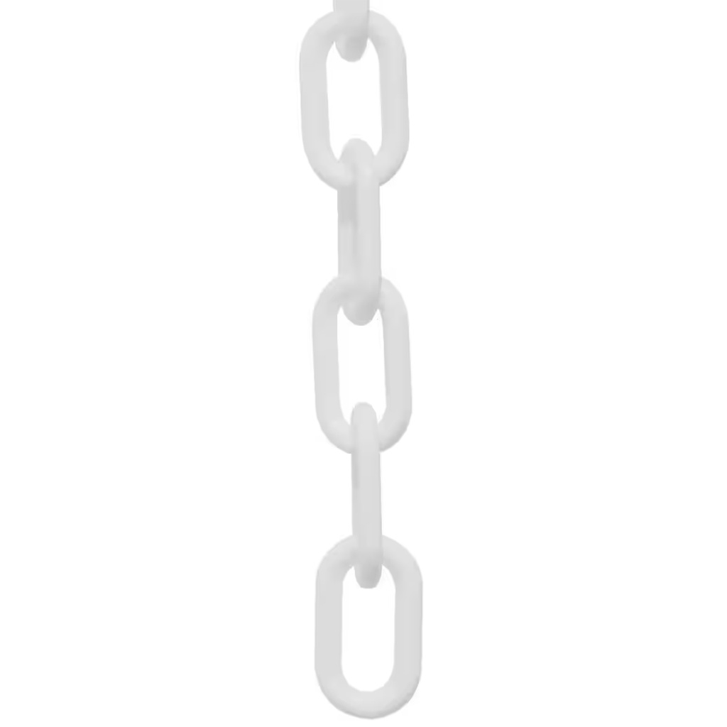 Campbell #8 White Plastic Decorative Chain 0.29 in. D 138 Ft