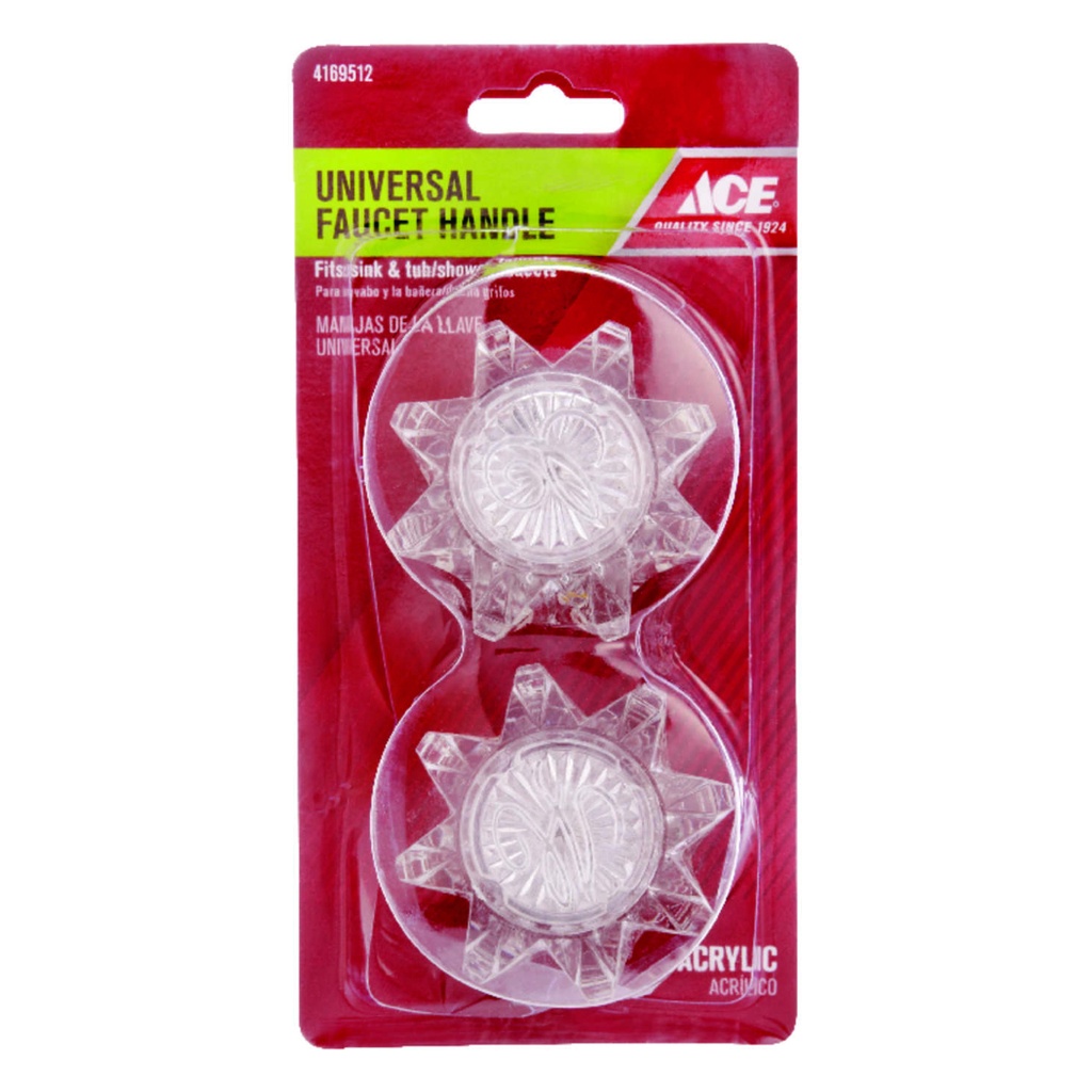 Ace for Universal Clear Sink and Tub and Shower Faucet Handles