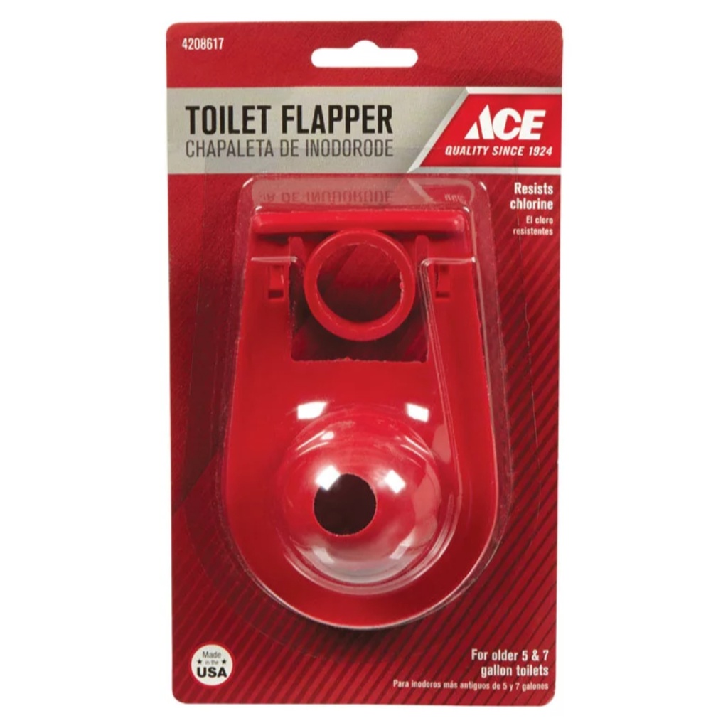 Ace Toilet Flapper Red
