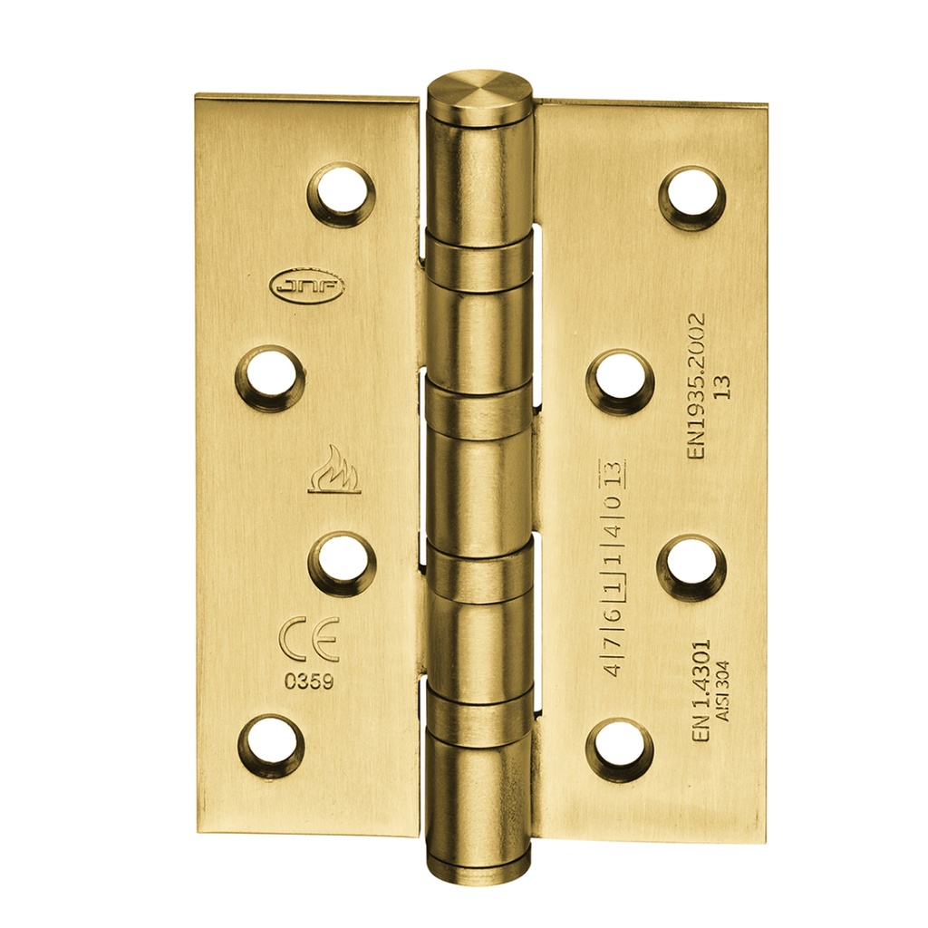 JNF HINGE 4" GOLD COATED SATIN