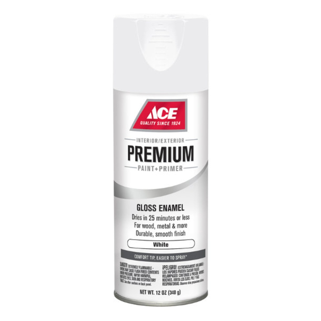 [17000] KRYLON 17000 PREMIUM SPRAY ENAMEL 12 Oz. - GLOSS WHITE