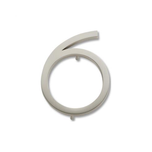 Atlas Homewares AVN6 Modern Avalon Address Number 6 Brushed Nickel Home Accents Address Numbers