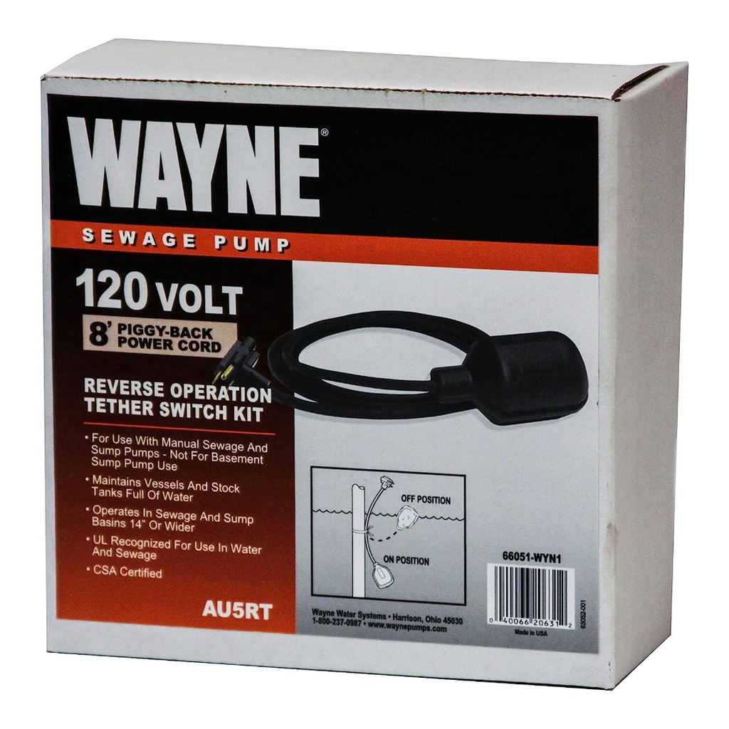 Wayne Tethered Float Switch for AU5RT