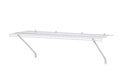 48 in. W X 12 in. D White Steel Wire Closet Shelf