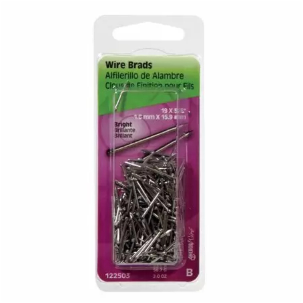 122503 0.63 in. X 19 Bright Wire Brads