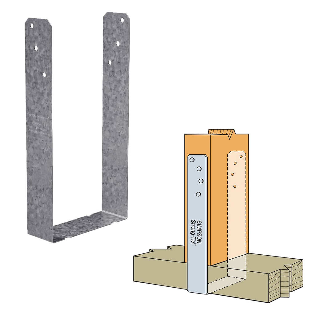 Simpson Strong-Tie 3.6 in. H X 1.3 in. W X 7.2 in. L Galvanized Steel Stud Plate