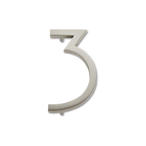 Atlas Homewares AVN3 Modern Avalon Address Number 3 Brushed Nickel Home Accents Address Numbers
