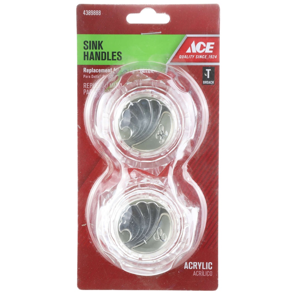 Ace for Delta Delex Clear Bathroom, Tub and Shower Faucet Handles