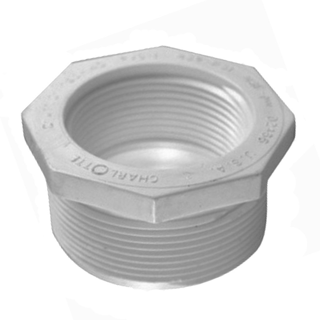 Charlotte Pipe Schedule 40 2 in. MPT X 1-1/4 in. D FPT PVC Reducing Bushing 1 Pk