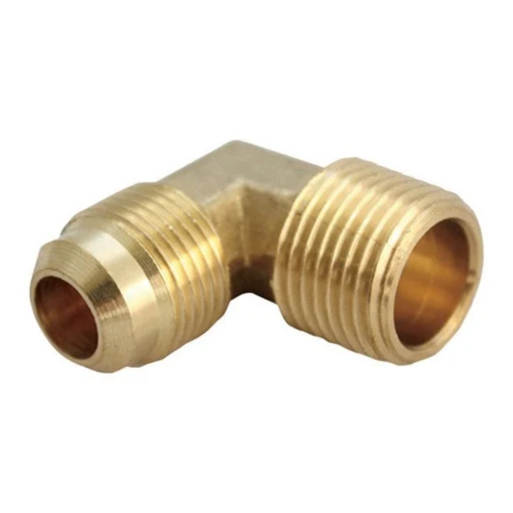 JMF Company 3/8 in. Flare X 3/8 in. D MPT Brass 90 Degree Street Elbow