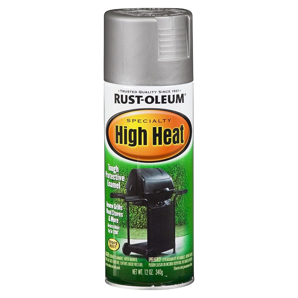 Rust-Oleum Specialty Flat Silver High Heat Spray Paint 12 Oz