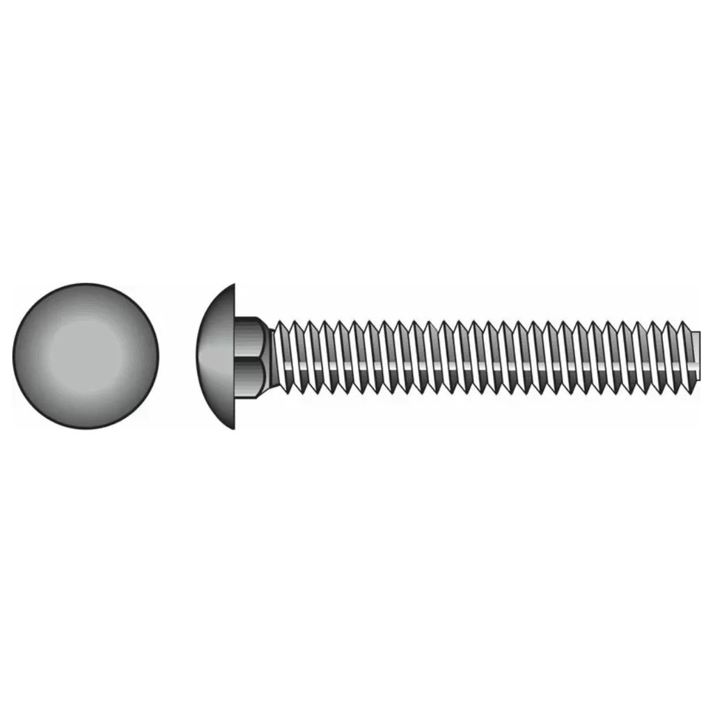 HILLMAN 0.375 in. X 3 in. L Stainless Steel Carriage Bolt 25 Pk