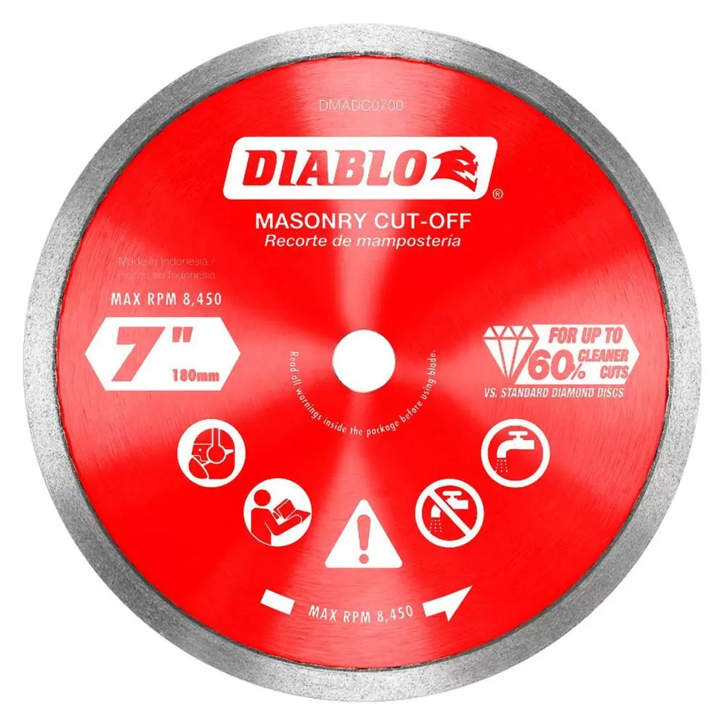 Diablo 7 in. D X 5/8 in. Diamond Masonry Cut-Off Disc 1 Pk