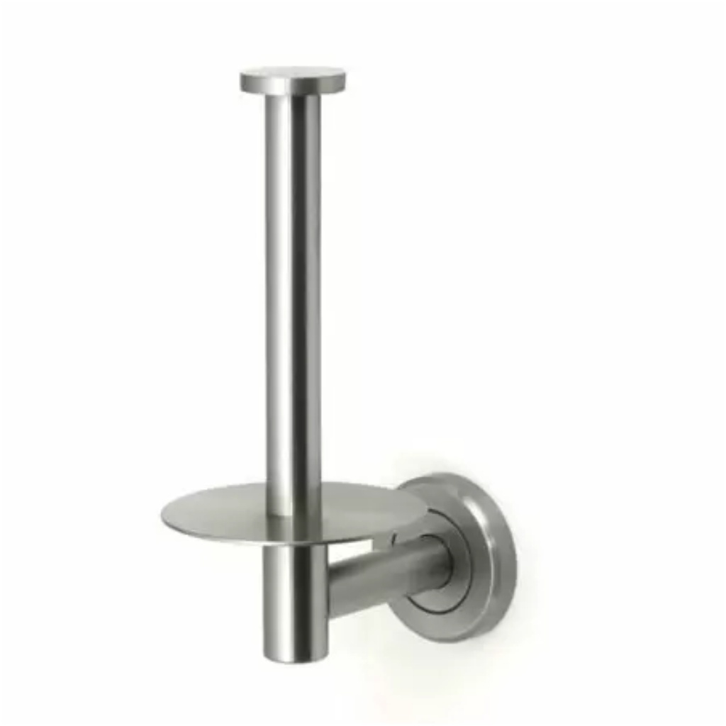 [366001711] Gatco 4248 Latitude II Wall Mounted Euro Toilet Paper Holder Satin Nickel Bathroom Hardware and Accessories Bathroom Hardware Toilet Paper Holders