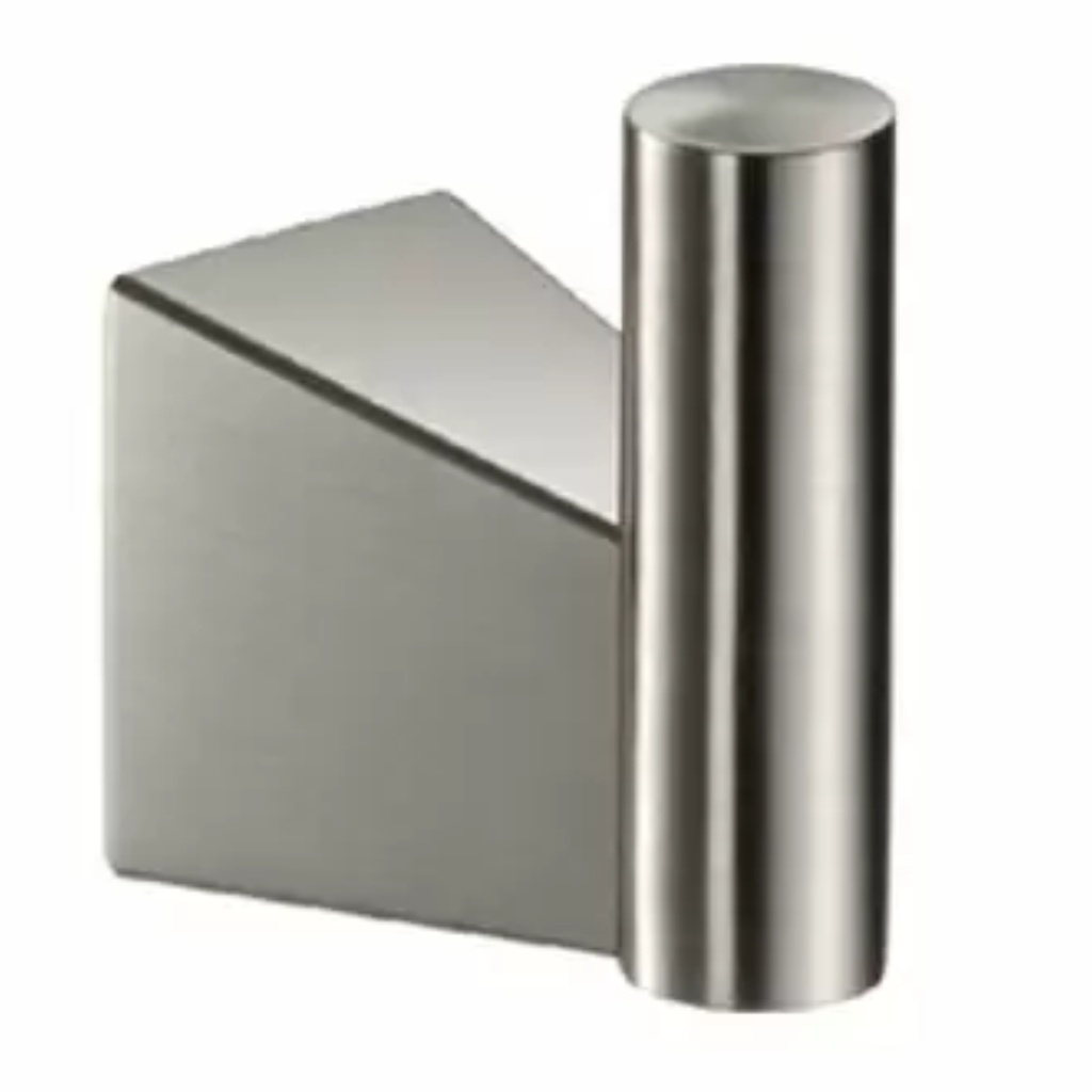 Bleu Single Robe Hook in Satin Nickel