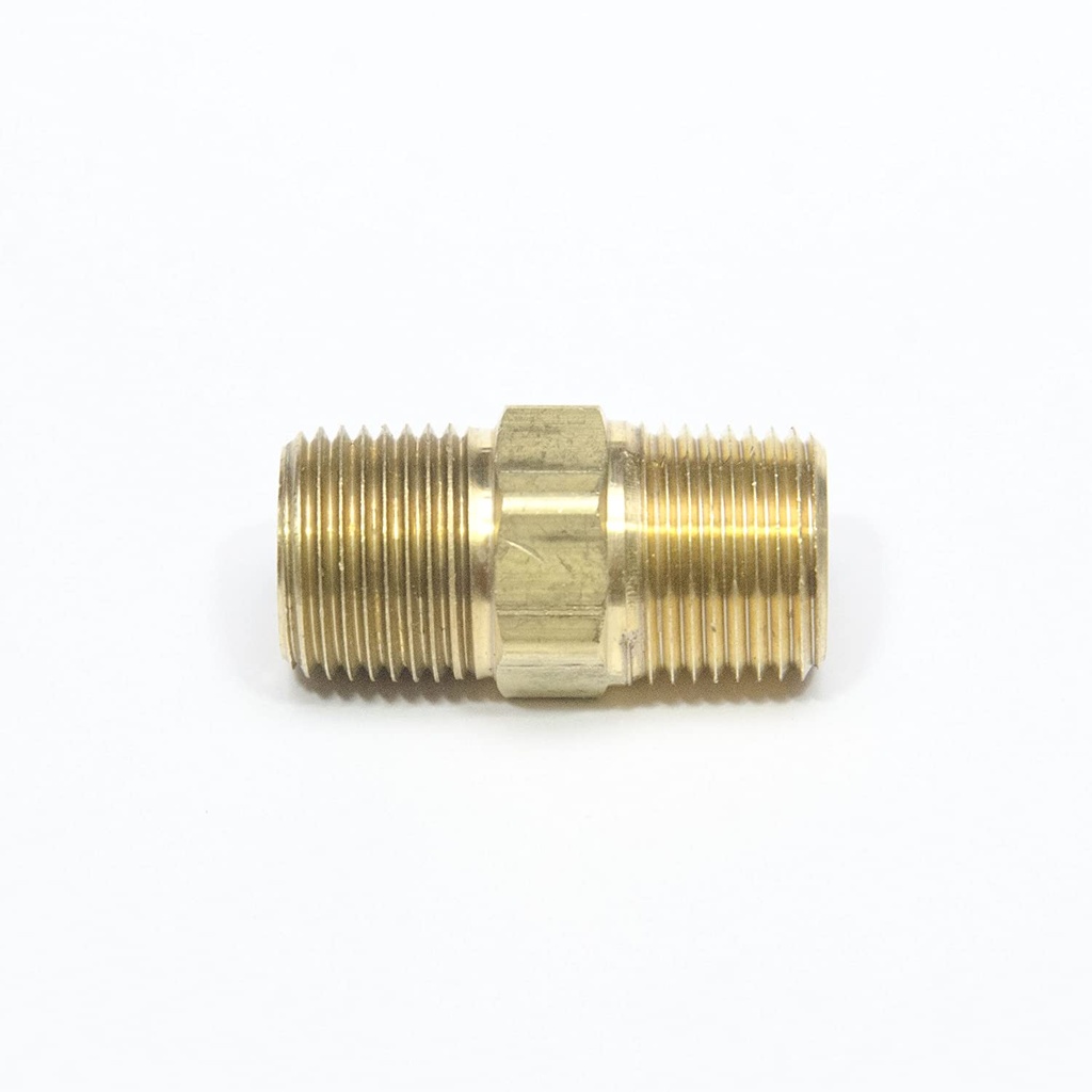 HEX NIPPL3/8"MPT YBRS LL