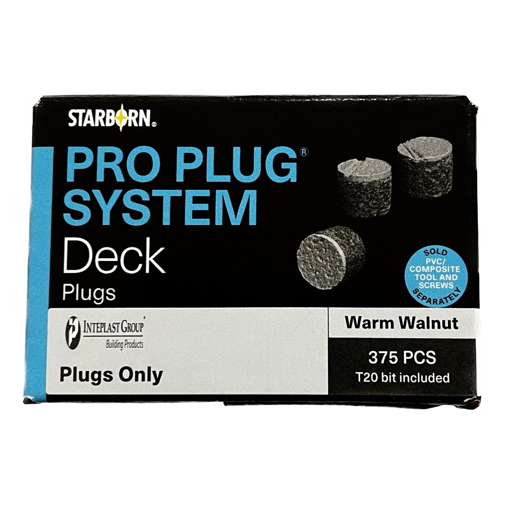 [PXA316375] DECK PLUGS 100 SQ FT WARM WALNUT