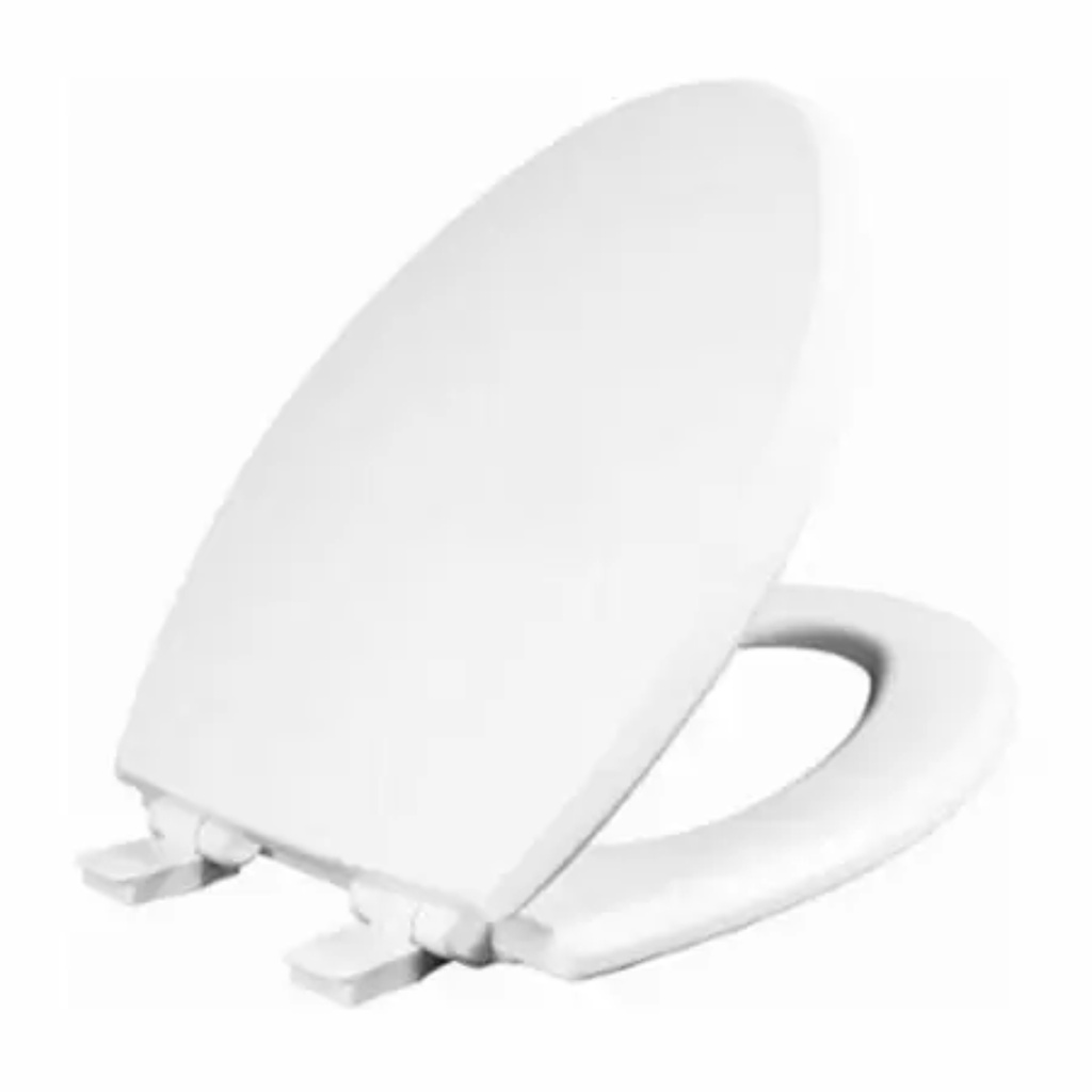 Mayfair by Bemis Kendall Slow Close Elongated White Enameled Wood Toilet Seat