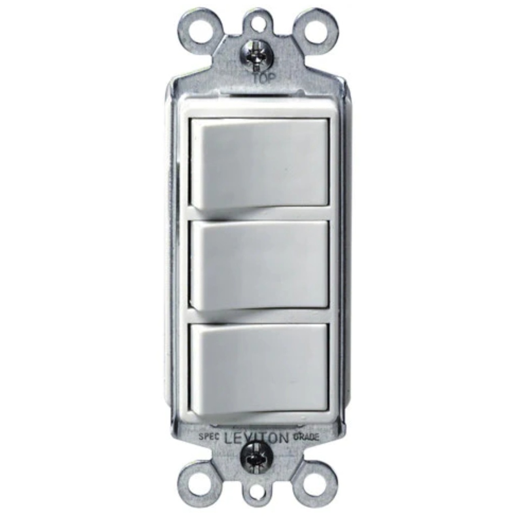SWITCH DECORA TRIPLE WHT 15A