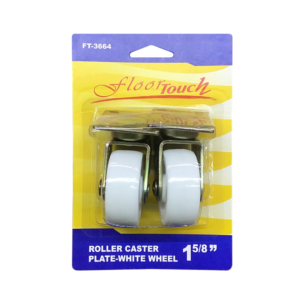 ROLLER CASTER WHT. 1-5/8