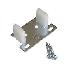 Johnson Hardware JH2037 Door Guide for 1-3/4" 200 Series Sliding Doors Aluminum / White Hardware Accessories and Parts Sliding Door Hardware