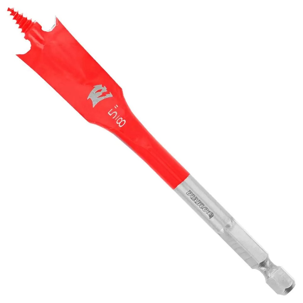 Diablo 3/4 in. X 4 in. L High Speed Steel Clean Wood Spade Bit Hex Shank 1 Pk